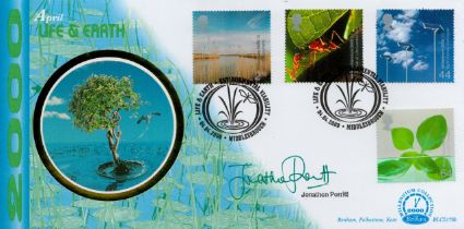 Jonathon Porritt Signed Life and Earth FDC April 2000. Good Condition. All autographs come with a