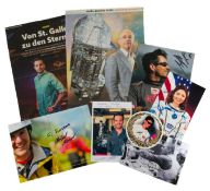 Space/Aviation Collection of 5+ signed photos and newspaper articles including names of Steve Cox,