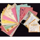 60's assorted music and entertainment loose album pages. Amongst signatures are Dave Anthony,