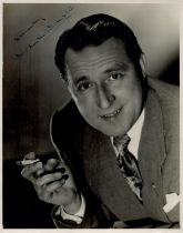 Charlie Chester signed 10x8 inch black and white vintage photo. Good Condition. All autographs