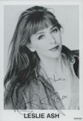 Leslie Ash signed Black and White Promo. Photo 6x4 Inch. Is an English actress. Good Condition.