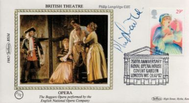 Philip Langridge CBE signed FDC. British Theatre Opera. Single postmarked 28th April 82 Benham