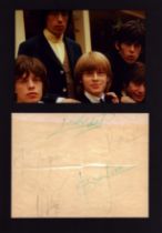 The Rolling Stones multi signed mounted signature piece 12x8 inch approx overall including page with