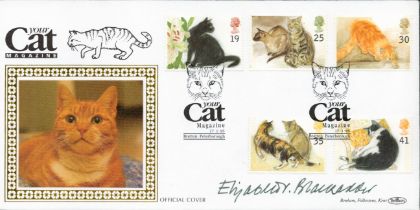 Elizabeth Blackadder signed Your Cat magazine FDC. 17th January 1995 Bretton Peterborough. Good