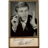 John Leyton signature piece below small black and white photo. Good Condition. All autographs come