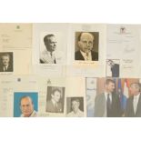 Politician 8 x Collection Colour and Black and White Photos Signed signatures such as Andrus