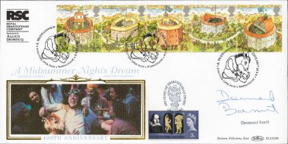 Desmond Barrit signed A Midsummer Nights Dream 400th Anniversary FDC. 8th August 1995 Stratford Upon