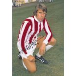 Football Autographed GEOFF HURST 12 x 8 Photo : Col, depicting Stoke City centre-forward GEOFF HURST