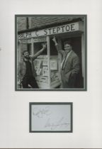 Ray Galton And Alan Simpson Steptoe And Son Writers Signed Card With 12x17 Mounted Photo Display.