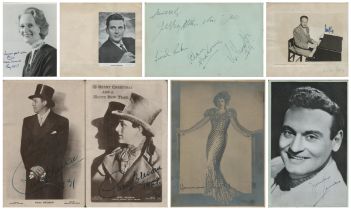 Music Pianist/Singer/Actor/Actress and others 7 x Collections of Black and White Photo's signed