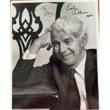 Emlyn Williams signed 10x8inch black and white photo. Actor, dramatist and writer. Dedicated. Good