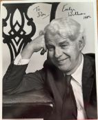 Emlyn Williams signed 10x8inch black and white photo. Actor, dramatist and writer. Dedicated. Good