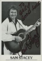 Sam Stacey signed Promo. Black and white photo 6x4 Inch. Dedicated. Good Condition. All autographs