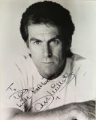 David Willetts signed 10x8inch black and white photo. English west end actor. Dedicated. Good