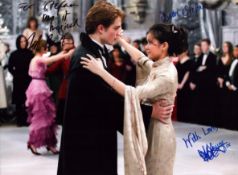 Robert Pattinson and Katie Leung signed 16x12 inch colour Harry Potter and the Goblet of Fire poster