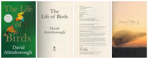 David Attenborough signed The Life of Birds hardback book. Signed on inside title page. Good