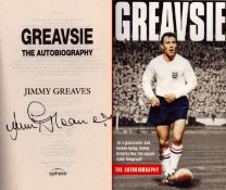 Greavsie: The Autobiography signed by Jimmy Greaves on title page. Paperback book. Good Condition.