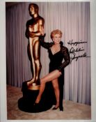 Debbie Reynolds (1932-2016), American actress. A signed 10x8 inch photo. Her breakout role was her