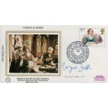 Margaret Drabble CBE signed FDC. Famous Authors North and South by Mrs Gaskell. Single postmarked