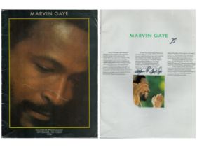 Marvin Gaye signed Souvenir Programme. Was an American singer, songwriter and musician. He helped