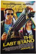 Arnold Schwarzenegger, Johnny Knoxville and others multi signed 'The Last Stand' 18x12 inch colour