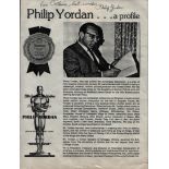 Philip Yordan signed magazine page. Dedicated. Good Condition. All autographs come with a