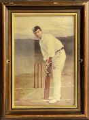 Cricket 11x8 inch overall framed and mounted colour print taken from Geoff Boycott own collection.