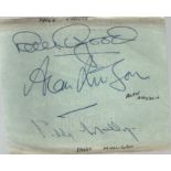 Chelsea Vintage Album Page Signed By Peter Osgood, Alan Hudson And Paddy Mulligan. Good Condition.