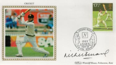 Micky Stewart signed FDC. Cricket. Single 7th May 89 postmarked Benham Cover. Good Condition. All