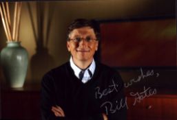 Bill Gates signed 7x5 inch colour photo. Good Condition. All autographs come with a Certificate of