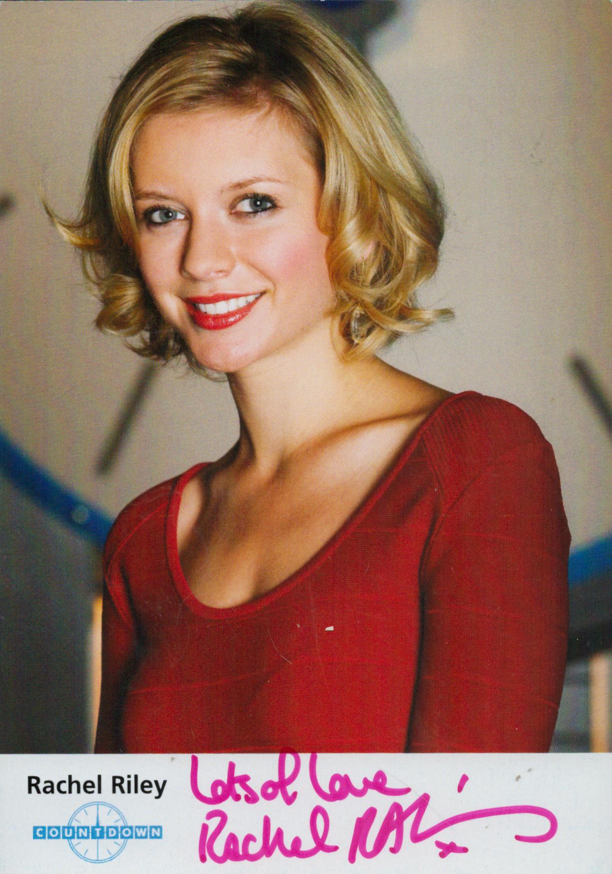 Rachel Riley signed Promo. Colour Photo 6x4 Inch 'COUNTDOWN'. Is a British television presenter. She
