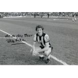 Football Autographed BILLY RAFFERTY 12 x 8 Photo : B/W, depicting Newcastle United's new centre-