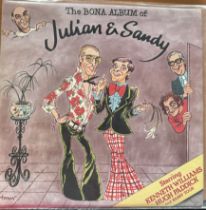 Hugh Paddick Comedy Actor Signed Vintage 1976 Lp Record 'The Bona Album Of Julian And Sandy'. Good