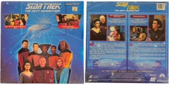 Star Trek Next Generation Episode 113 and 114: The Masterpiece Society and Conundrum on laserdisc.
