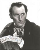 Peter Cushing signed 10x8 inch vintage black and white photo. Good Condition. All autographs come