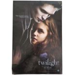 Twilight signed 17x11.5 inch movie poster signed by Robert Pattinson. Good Condition. All autographs