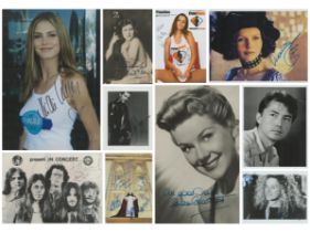 Actress/Actor/Singer plus others 10 x Collection Colour and Black and White Photos signed
