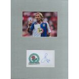 Robbie Savage Signed 12x16 Mounted Blackburn Photo. Good Condition. All autographs come with a