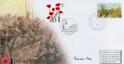 Vincent Field Marshal signed FDC. Lest We Forget. Double postmarked 9th November 06 Buckingham