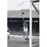 Football Autographed GILBERT MERRICK 12 x 8 Photo : B/W, depicting a superb image showing Birmingham