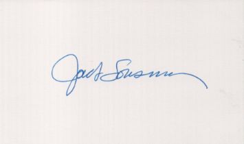 Jack Lousma signed 5x4 inch white card. Good Condition. All autographs come with a Certificate of