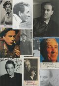 Actors/Novelist plus others 10 x Collection of Colour and Black and White Photos Signed signatures