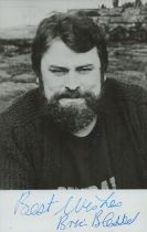 Brian Blessed, OBE signed Black and White Photo 5.5x3.5 Inch. Is an English actor known for his