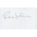 Richard Johnson signed 5x3 inch white index card. Good Condition. All autographs come with a