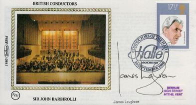 James Loughran signed FDC. British Conductors Sir John Barbirolli. Single postmarked 10th