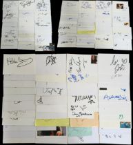 Assorted white 6x4inch card signed collection. Well over 50 cards. Some of names included are Ronnie