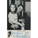 Georges Guetary signed Promo. Black and White Photo 5.5x3.5 Inch. Was a French singer, dancer,