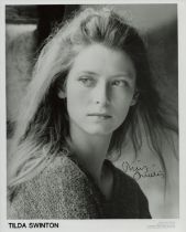 Tilda Swinton signed Black and White Photo 10x8 Inch. Is a British actress. Good Condition. All