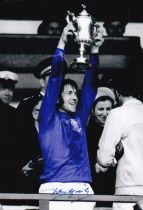 Football Autographed JOHN GREIG 12 x 8 Photo : Colz, depicting Rangers captain JOHN GREIG holding