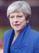 Theresa May signed 12x8inch colour photo. Good Condition. All autographs come with a Certificate